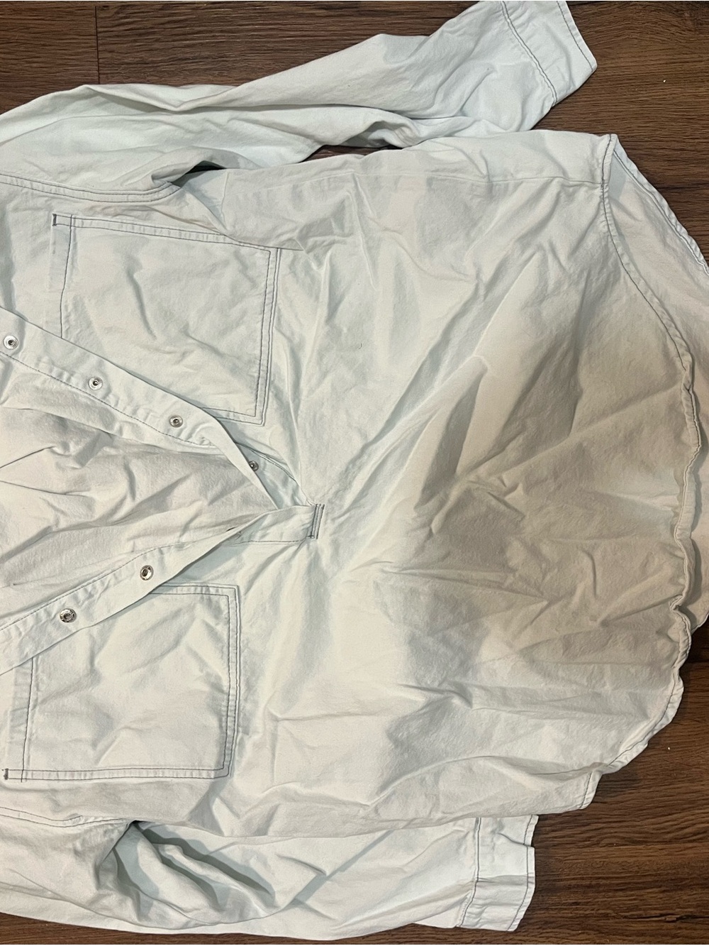 Light Blue Women’s Jacket with Patch Pockets — Unbranded